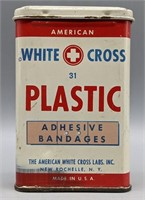 Vintage White Cross Adhesive Bandages Tin