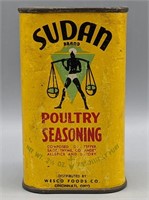 Vintage Sudan Poultry Seasoning Cardboard Can