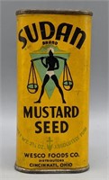 Vintage Sudan Mustard Seed Cardboard Can
