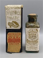 Vintage Raven Gloss-Shoe Dressing *Original Boxes