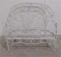 Metal Outdoor Decorative Bench, 43"T x 47"W
