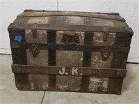 Small trunk with two divider shelves, measures