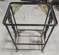 Cast Iron Side Table measuring 18 1/2" x 13" x