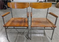 Mid-Century Modern Dining Chairs, Set of 2.