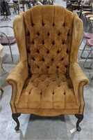 Velvet Wingback Chair