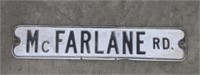 Vintage McFarland Rd double sided street sign,