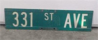 Double sided 331 st Ave street sign, measures 24"