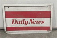 Vintage single sided Daily News painted metal