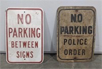 Single sided No Parking between signs and No