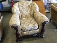 Floral Pattern Upholstered Chair