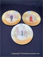 3 Vintage Royal Doulton Portrait Plates