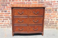 3 Drawer Bombay Chest with Leather Top