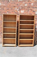 2 Wood Bookshelves