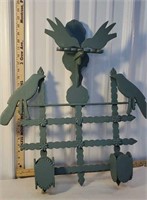 Folk art Adirondack bird shelf / match safe?