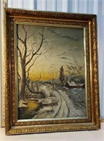 Victorian oil painting in a wonderful gold frame