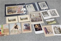 Box of Prints including advertising