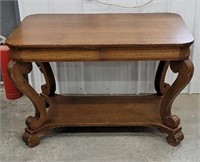 Empire oak Library table, needs tightening.