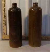 2 stoneware bottles