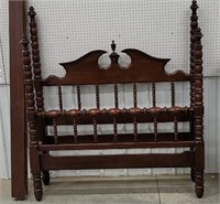 Walnut bed with rails. Full size