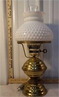 Gone with the wind style milk glass shade lamp