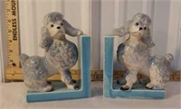 Ceramic poodle bookends
