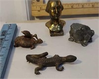4 figural paperweights