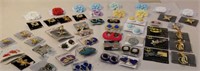 Box lot earrings and pins  - some clip on