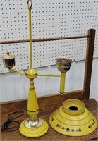 Toleware table lamp, needs chimney.