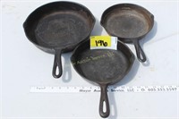 3 Cast Iron Skillets