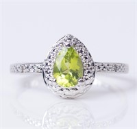 Jewelry Sterling Silver Green Peridot Ring