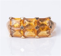 Jewelry 10kt Yellow Gold Citrine Cocktail Ring