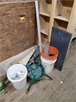 GROUP LOT- BUCKET OF ELECTRICAL SUPPLIES, TAPE, TR