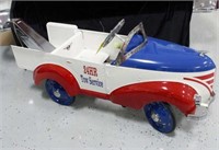 Tow Truck Pedal Car - Red, White & Blue