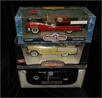 (3) Model Cars: American Muscle '56 Sunliner,