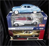 (3) 1:18 Scale Model Cars: 1948 Tucker, 1939