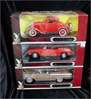(3) 1:18 Scale Model Cars: 1932 3-Window Coupe,