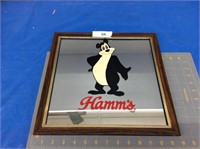 Hamm's framed mirror