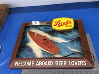 Vintage Stroh's Beer boat lighted sign