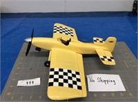 Vintage checkered model airplane, Control Line