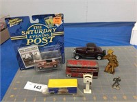 Assorted figurines and vehicles