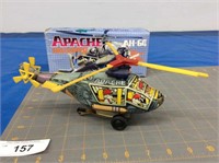 Vintage Apache Wind-Up Helicopter