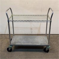Rolling Metal Wire Cart