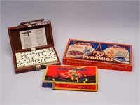 Lot of 3 Vintage Games Including Dominos
