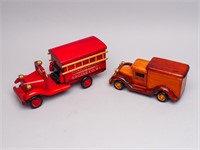 2-Wooden Trucks/Boxes
