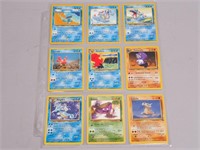 Sheet of Pokemon Cards