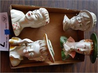 Head Vases- Flat