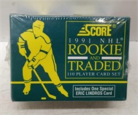 Score 1991 NHL rookie and Traded 110 card set
