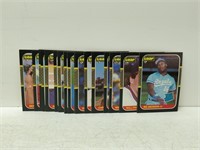 1987 Leaf rated rookies baseball 18 cards
