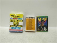 3 sets of baseball cards never opened