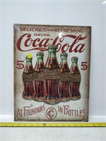 Coca Cola tin sign 12x16